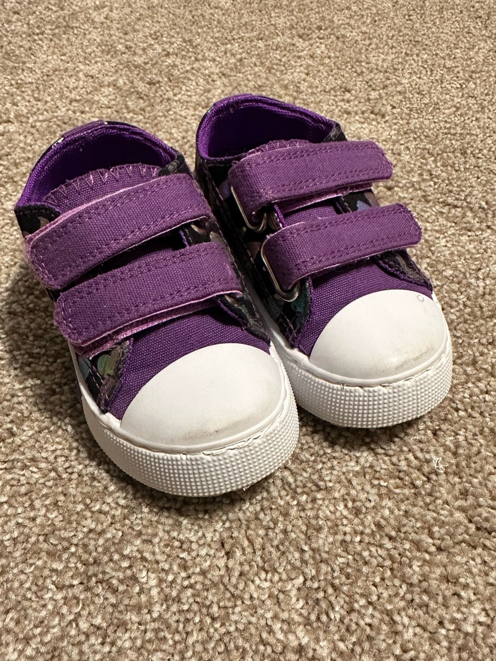 Toddler Purple Butterfly Light Up Sneakers